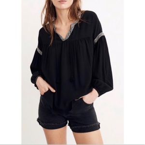 MADEWELL Blouson Sleeve Top XS